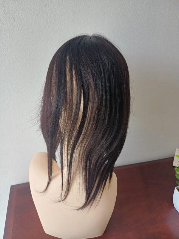 Topper cabello humano 12" color 1B - Imagen 2