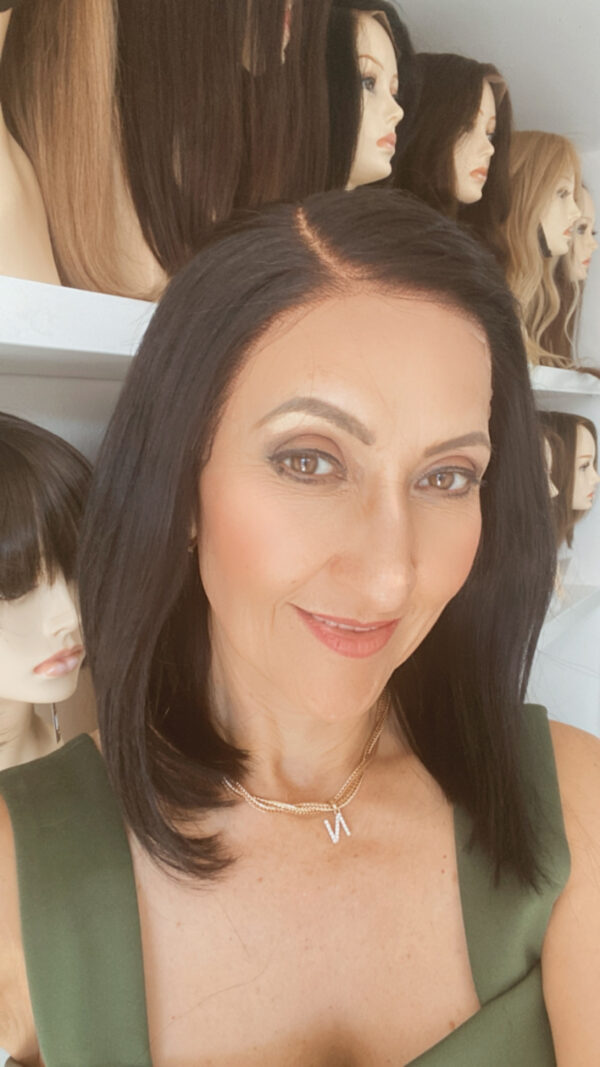 Peluca Cabello humano 12" Bob color 1B