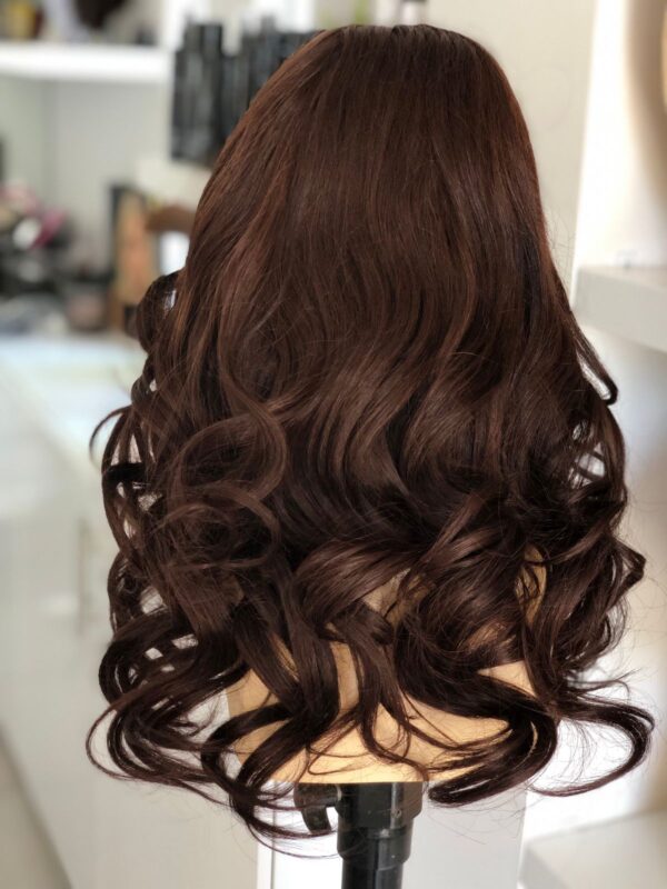 Peluca Cabello humano 18" ondulado color 6 - Imagen 2