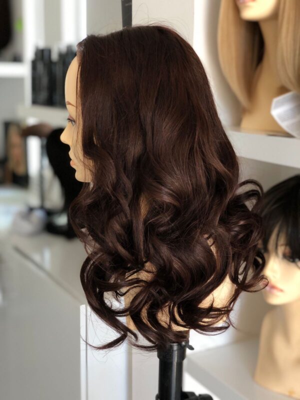 Peluca Cabello humano 18" ondulado color 6 - Imagen 3