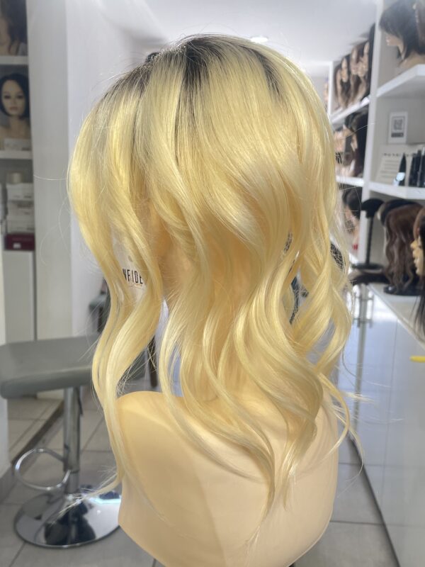 Topper cabello humano 14'' color 1B/613 - Imagen 2