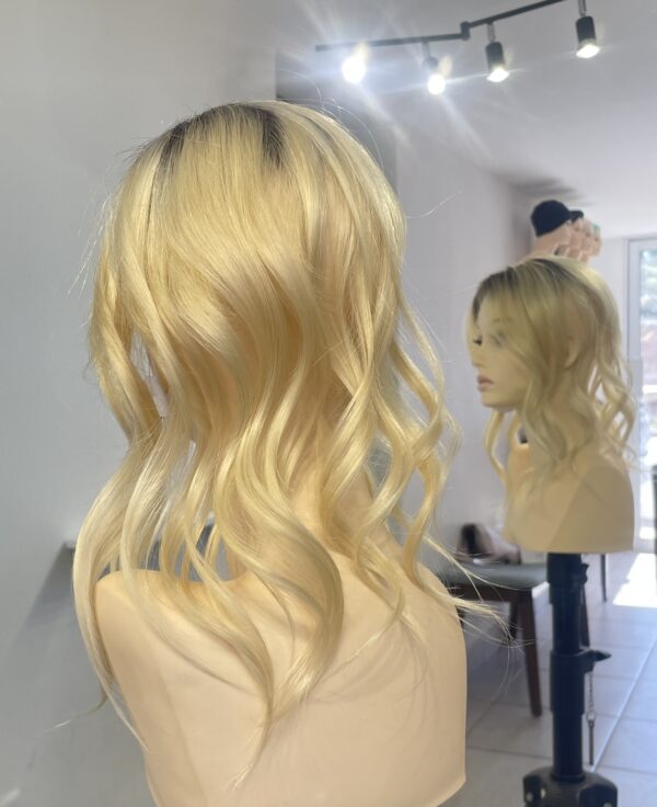 Topper cabello humano 14'' color 1B/613 - Imagen 3